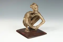 Robert Cook, The Thinker, Bronze - Height: 6 1/2 in. x 4 in