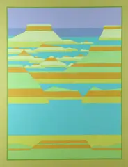 Tom Yanosky, Earth Strata, Acrylic on canvas.