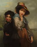 Mother and Child by Continental School, MOTHER AND CHILD, oil on canvas, sold Jun 2018