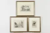 Gustav Trois, Us Capitol in April, GEORGETOWN ALLEY and RHODES TAVERN: THREE WORKS, each signed and titled in pencil lower margin