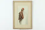 Charles R. Alton, ORIENTALIST FIGURE, intialed and dated 1892 lower right, Watercolor