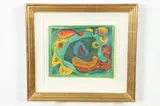 Werner Drewes, Surrounded by Snakes, Oil on canvas