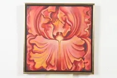 Rust Iris by Lowell Nesbitt, Oil on canvas, sold Jun 2018