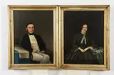 Husband and Wife: Pair by American School, HUSBAND AND WIFE: PAIR, oil on canvas, sold Jun 2018