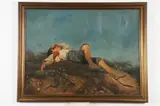 Franz von Lenbach, Boy Lying in Field, Oil on canvas