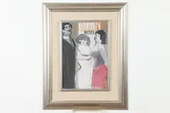 David Schneuer, HOTEL and FIGURES: TWO WORKS, each signed, Gouache on board