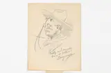 Clifford Berryman, Portrait of Theodore Roosevelt, Charcoal and pencil on paper laid on board
