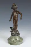 Edward Berge, Lily Pad Girl, Bronze - Height: 8 in