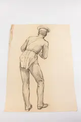 Allyn Cox, Study for Military Cadet Firing a Cannon, PROVENANCE: Study for "West Point in 1839" oil on canvas