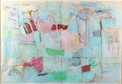 Edith Kuhnle, Untitled, ABSTRACT, acrylic on paper