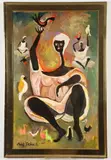Adolf Dehn, Women with Exotic Birds, Oil on board
