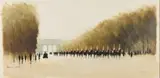 Anthony Robert Klitz, Royal Guards on the Mall, Oil on canvas