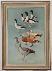 Peter Markham Scott, Ducks, Oil on canvas