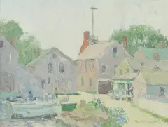 Henry Stephens Eddy, Easy Street, Oil on board