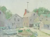 Henry Stephens Eddy, Easy Street, Oil on board