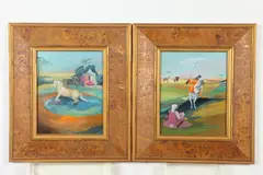 ORIENTALIST SCENES: TWO WORKS, one signed lower left by Philip Evergood, Oil on board, sold Jun 2018
