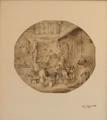 Isaac van Ostade, INTERIOR GENRE SCENE, print, INTERIOR GENRE SCENE, print