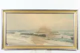 Edwin Lamasure Jr, SHORELINE, partial signature lower left, Watercolor in "as is" condition