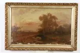 Tonalist Landscape by American School, TONALIST LANDSCAPE, oil on board in "as is" condition, sold Jul 2018