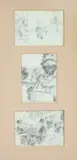 Raymond Moreau Crosby, FIGURE STUDIES: THREE WORKS, graphite, FIGURE STUDIES: THREE WORKS, graphite