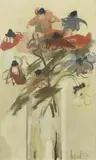 Antoine Borel, Vase with Flowers, Oil on canvas