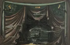 Eugene Berman, Curtain for Giselle, Silkscreen