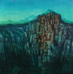 Jean Pierre Clement, Le Chateau Imaginaire, Oil on canvas