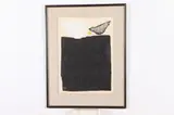 Maki Haku, "Bird and Sun", Woodblock print on paper, signed and