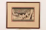 "Family Traveling by Foot in Snow" by Utagawa Hiroshige, Color woodcut print on paper, signed and, sold Jul 2018