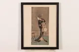 Katsukawa Shunshō, "Geisha", Color woodblock print on paper, signed and