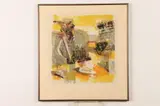 A.E. Sarthiere, Abstract Landscape, Color lithograph