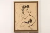 Pietro Lazzari, Horses, Ink wash
