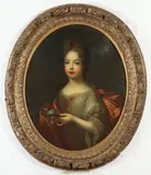 Portrait of Young Lady by French School, PORTRAIT OF YOUNG LADY, oil on canvas, sold Jul 2018