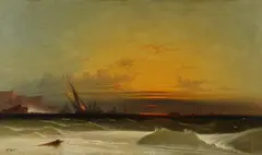 George Washington Nicholson, Seascape, Oil on canvas