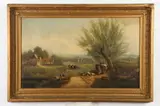 Bucolic Landscape by Continental School, BUCOLIC LANDSCAPE, oil on canvas, offered Jul 2018