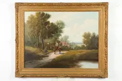 George Cole, Conversation on the Trail, Oil on canvas.