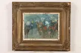 Henry Botkin, Race Horses, Oil on board