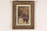 Henry Botkin, City Scene, Oil on board
