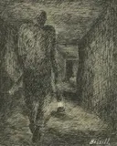 George Bissill, Untitled, pen and ink 18 x 11.2cm