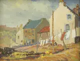 John Houston, Untitled, oil on board 23.5 x 29.5cm