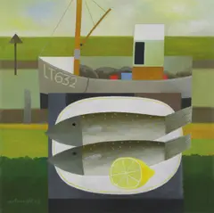 Reg Cartwright, Untitled, oil on board 48.4 x 48.4cm