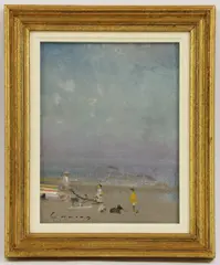 Untitled by Frederick Cuming, oil on board 20 x 16cm, sold Oct 2022