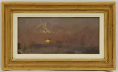 Untitled by Frederick Cuming, Camber oil on board 10 x 20cm, sold Oct 2022