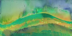 Jeff Hoare, Untitled, Jeff Hoare (1923-2019) Symphony of the sea acrylic on canvas 50 x 100cm