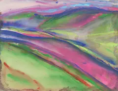 Jeff Hoare, Untitled, Jeff Hoare (1923-2019) Waves at dusk acrylic on canvas 40 x 50cm