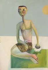 Untitled by Robert Ryan, oil on canvas 150 x 100cm, sold Oct 2022