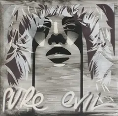 Untitled by Pure Evil, mixed media on canvas 75 x 76cm, sold Oct 2022