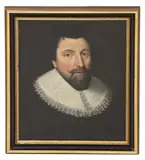 Michiel Jansz. van Mierevelt, Untitled, in a black doublet with lace collar oil on canvas 46 x 41cm
