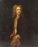 John Vanderbank, Untitled, in a red jacket and gold waistcoat oil on canvas 127 x 101cm