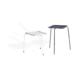Soumba Nesting Tables by Mathieu Matégot, enameled metal, with original bronze feet, sold Oct 2021